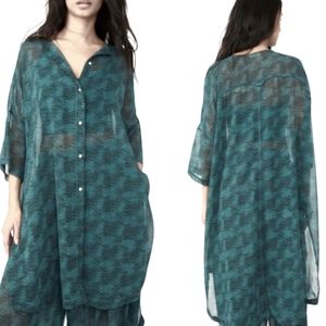 Free People Teal Pajama Set